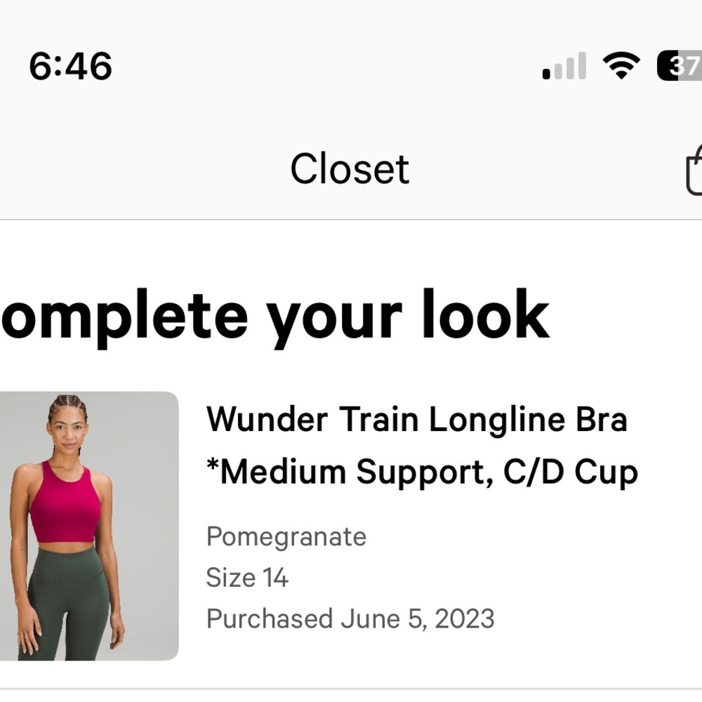 Lululemon Wundertrain Longline bra